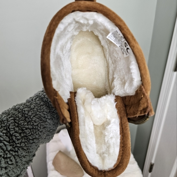 SO Myraa Women's Cozy Vegan Fur Lined Microfiber Ankle Boots 7.5 CHESTNUT - Picture 8 of 11